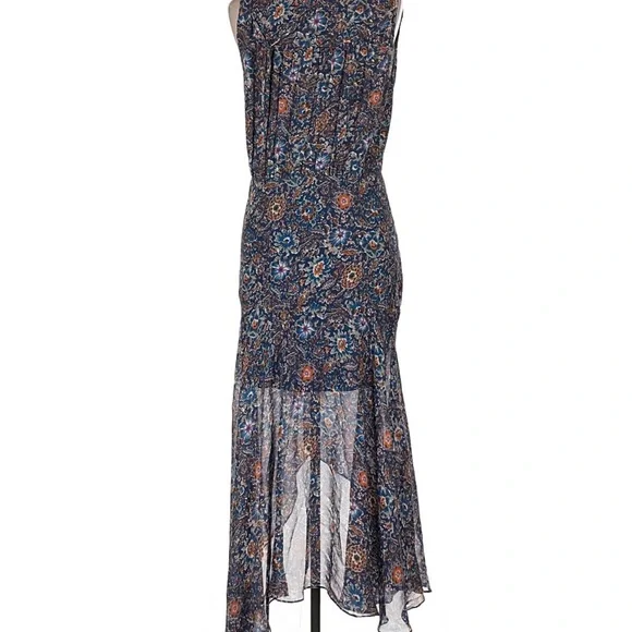 Veronica Beard Navy Floral High Low Dress - Picture 2 of 7